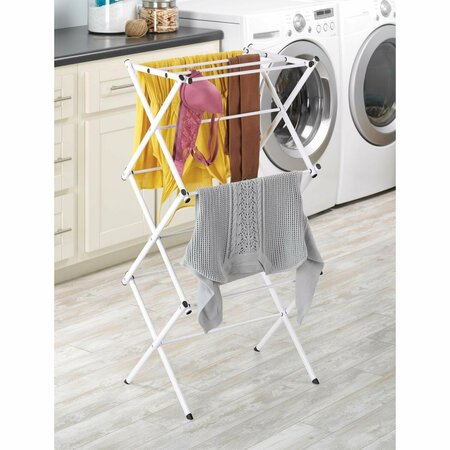 Whitmor 20.5 in. H X 22.5 in. W X 3.5 in. D Metal Accordian Collapsible Clothes Drying Rack 6023-4688